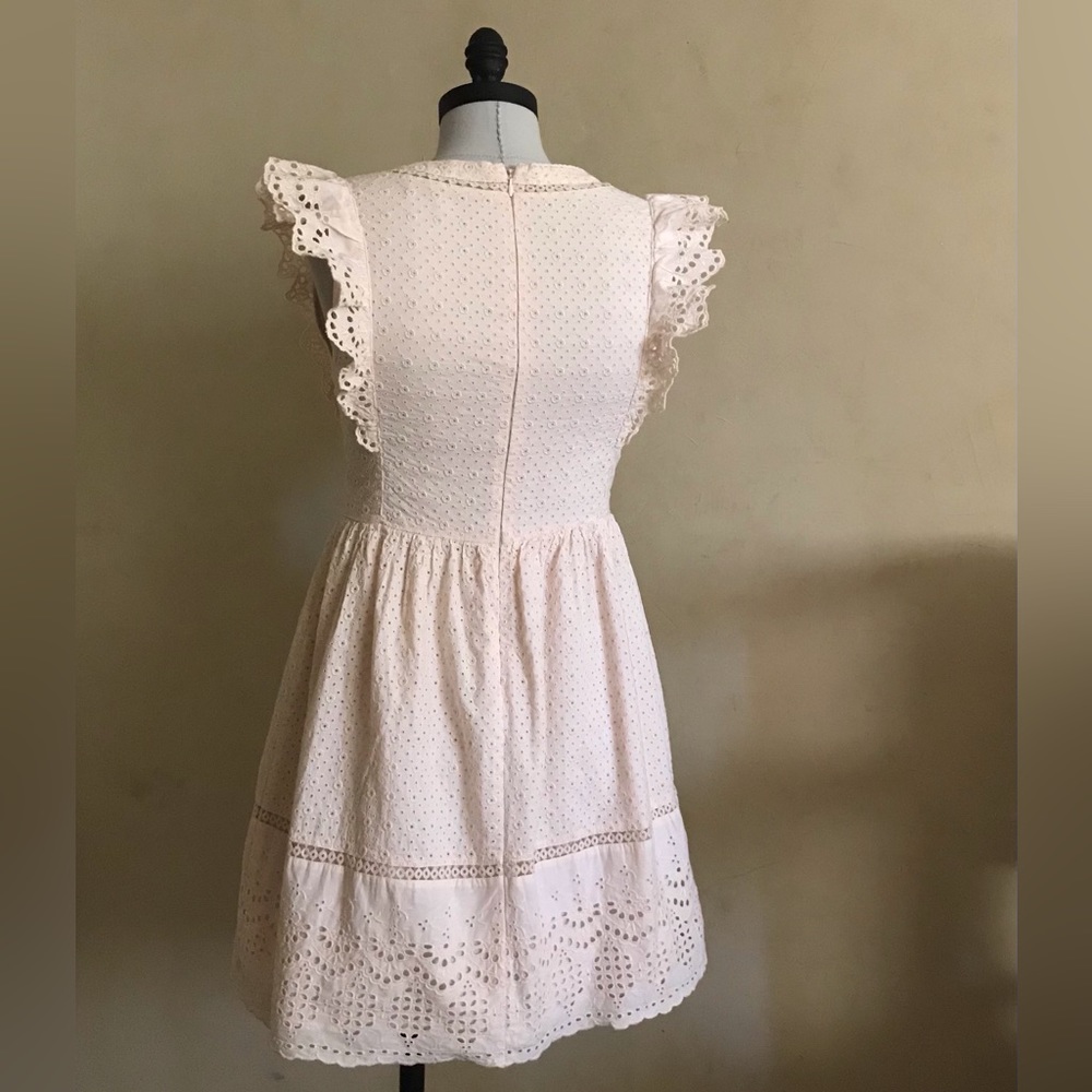 LOFT Cotton Powder Pink Eyelet Dress - Picture 8 of 16